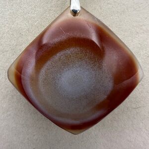 Agate Necklace on Stainless Steel Chain
